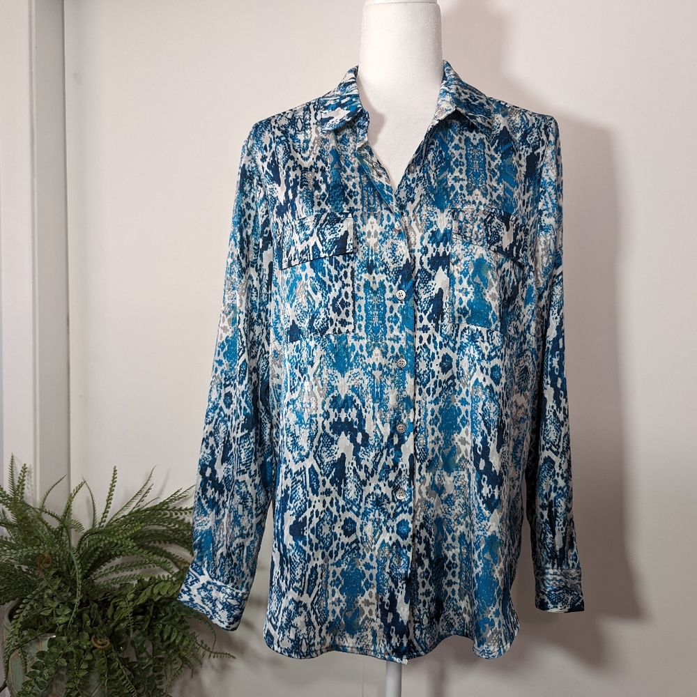 Jones New York Long Sleeve Blouse Size 10P
